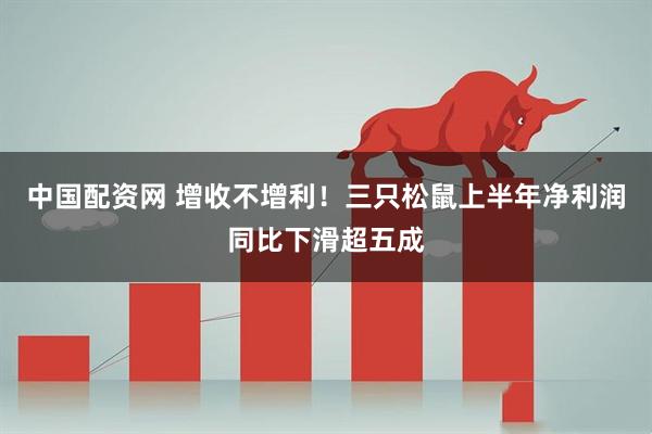 中国配资网 增收不增利！三只松鼠上半年净利润同比下滑超五成